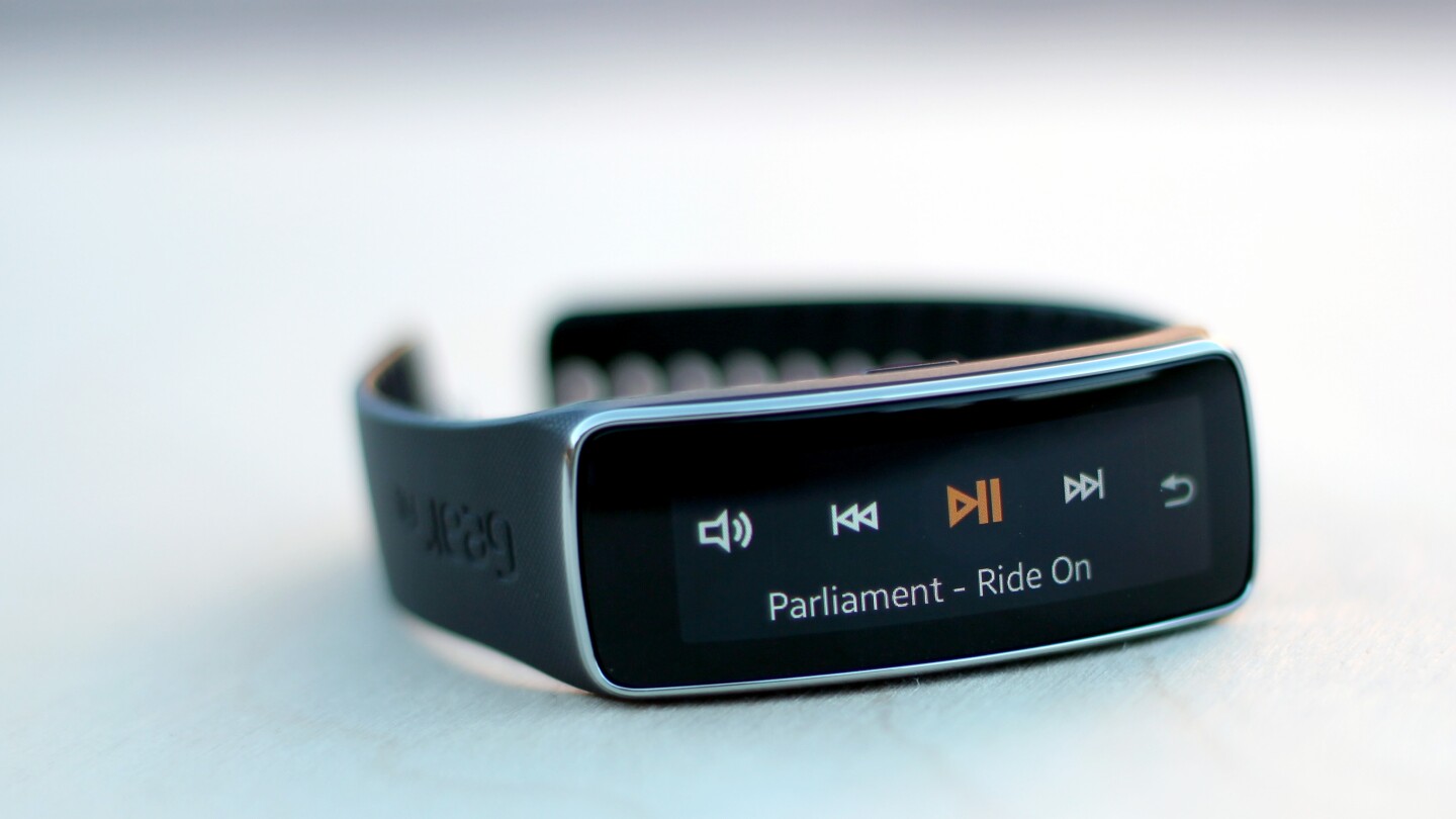 The Fit can also control your smartphone's basic music controls