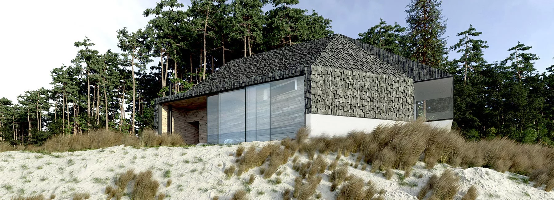 The 76-sq m (818-sq ft) home is designed to be built with a reinforced concrete and wooden structure