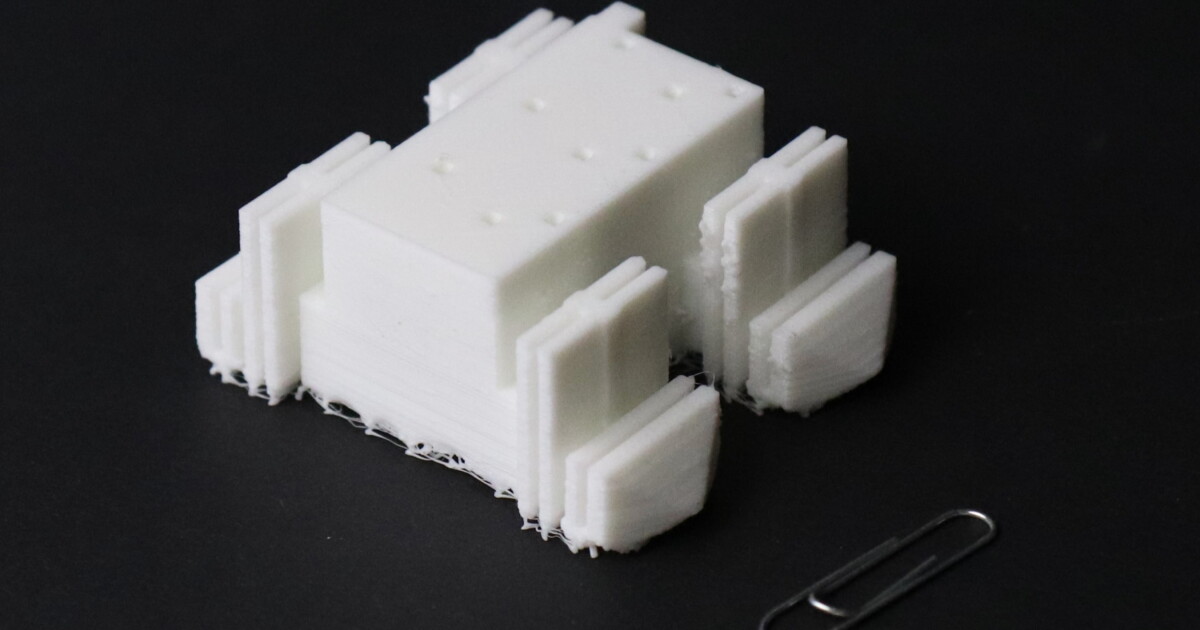 Robot is 3D-printed upside-down in one piece, then walks out of the printer