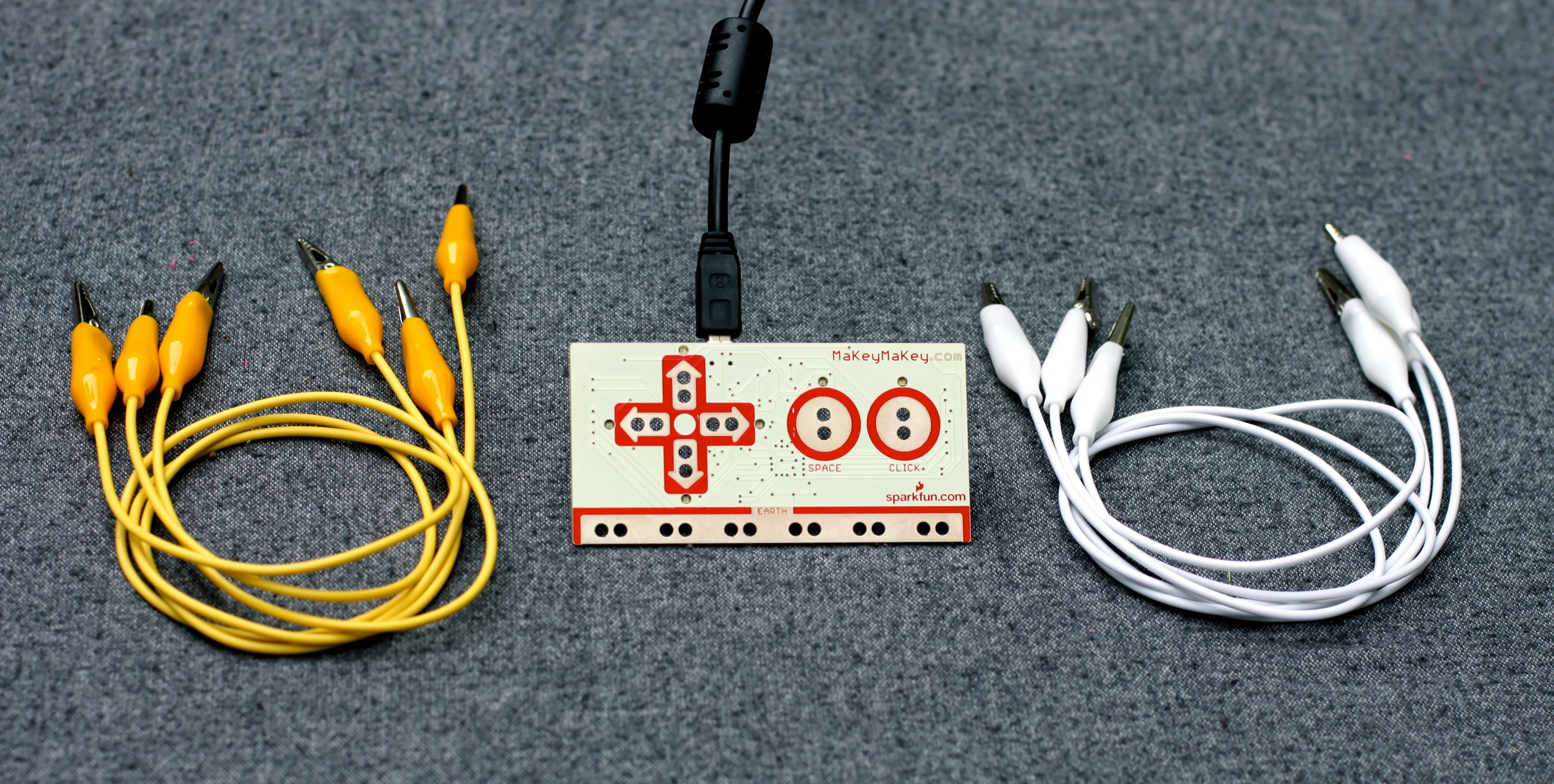 The Makey Makey kit will consist of a main project board, clips and cables