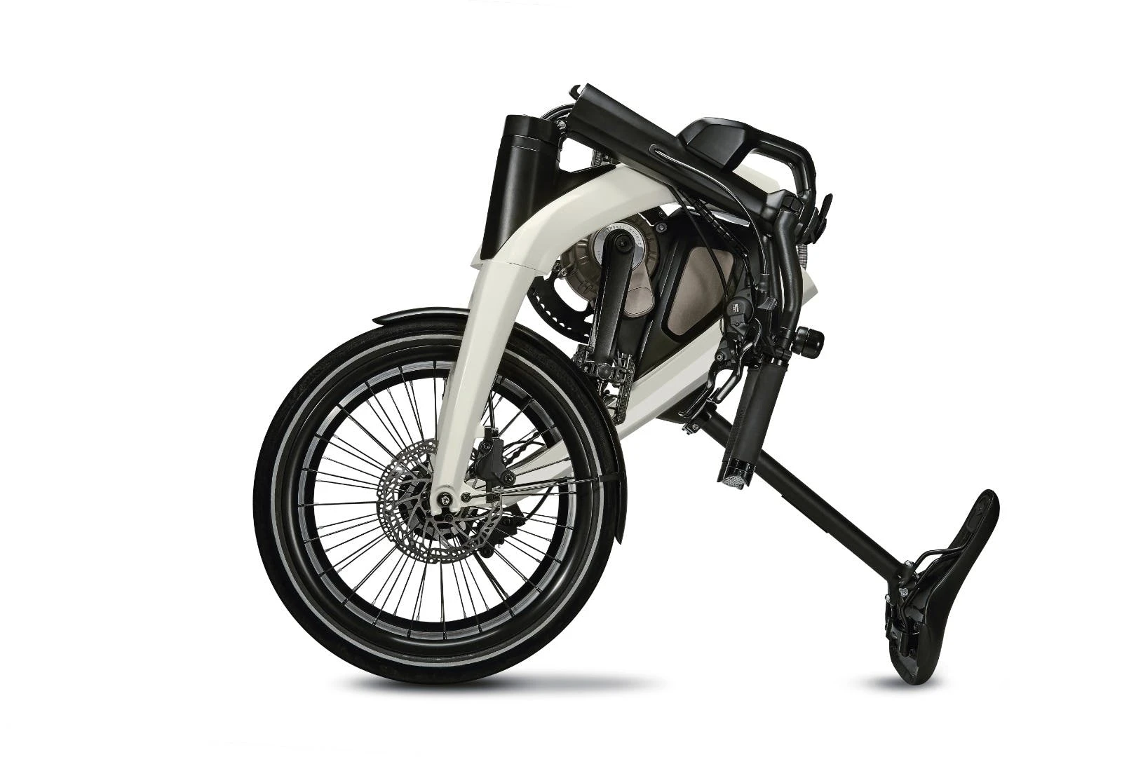 General Motors' folding Merge e-bike, in compact form