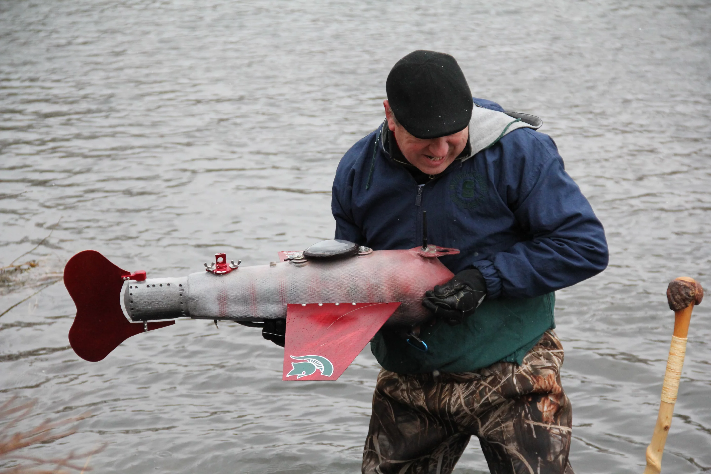 Grace took to the Kalamazoo river in late 2012 (Photo: Xiaobo Tan)