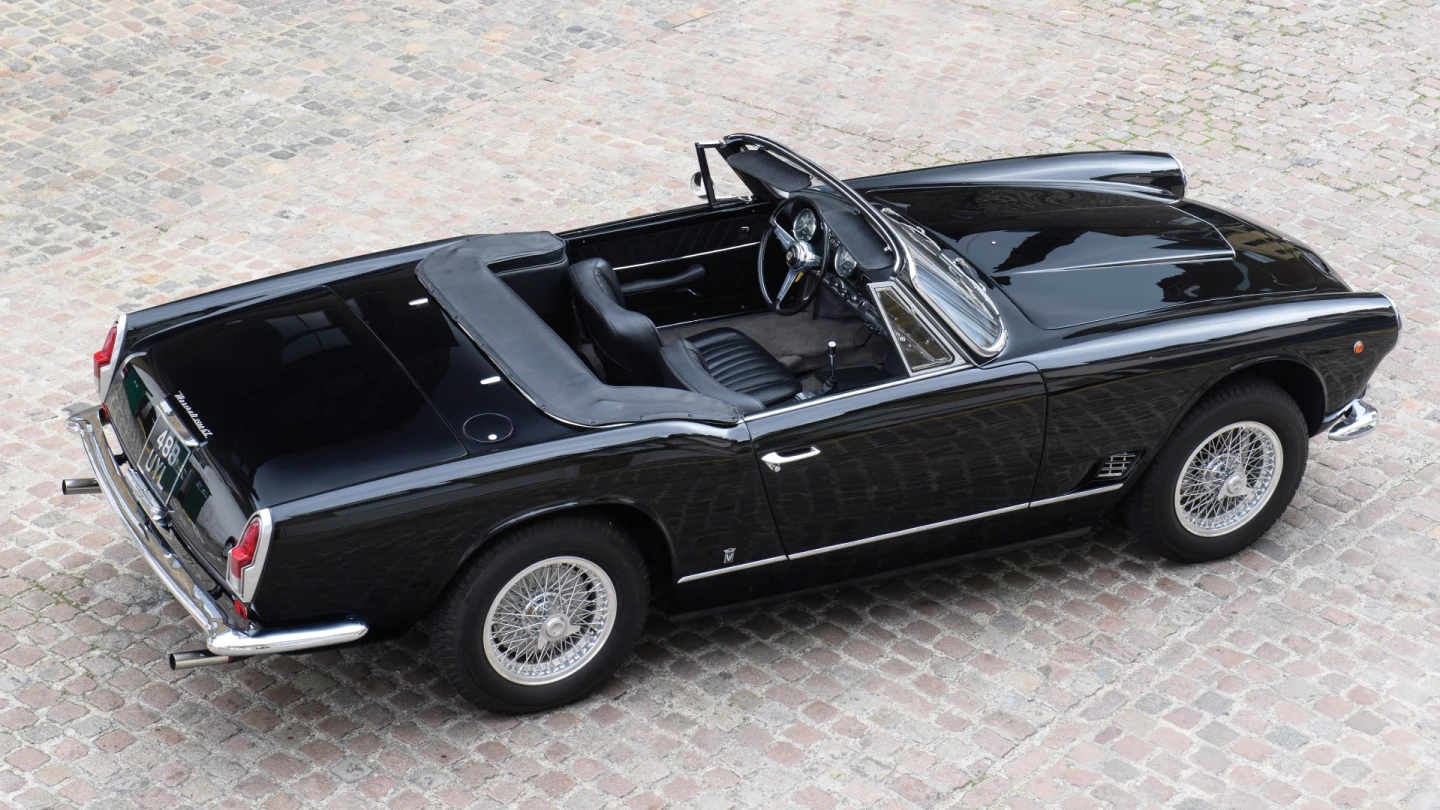 One of 242 Vignale 3500 GT Spyders built and a class winner at the Amelia Island Concours d'Elegance. The car was originally delivered in LHD in the U.K. and was fitted new with a five-speed ZF gearbox. Well bought at €840,000 ($939,180). Auction Link