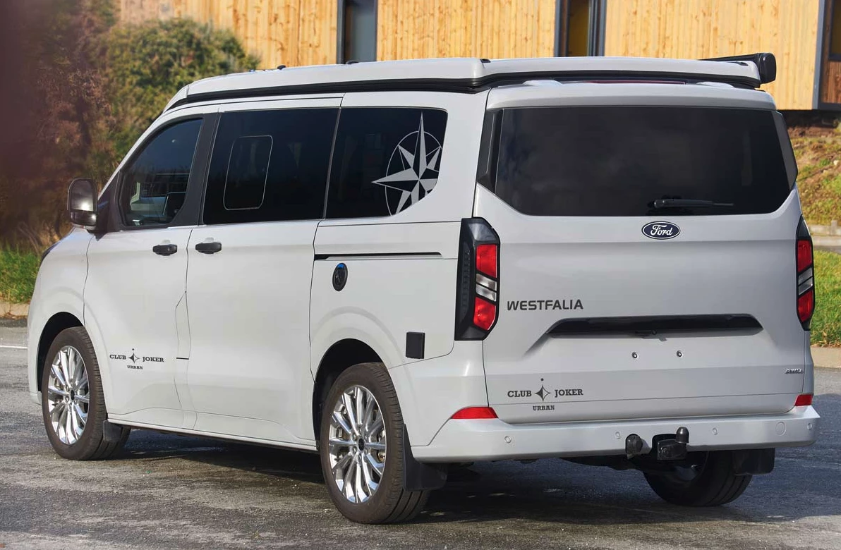 Volkswagen will introduce a new Transporter, based on the Ford Transit Custom, this year; in the meantime, Westfalia is focusing its Club Joker line on Ford's midsize van