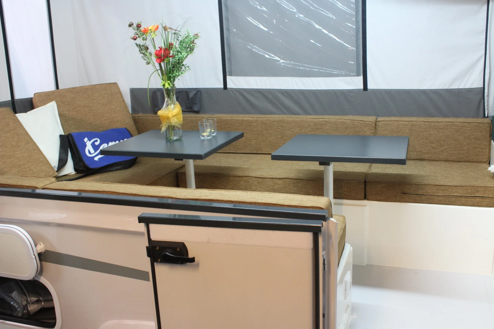 A peek inside the iCamp at the 2018 Düsseldorf Caravan Salon
