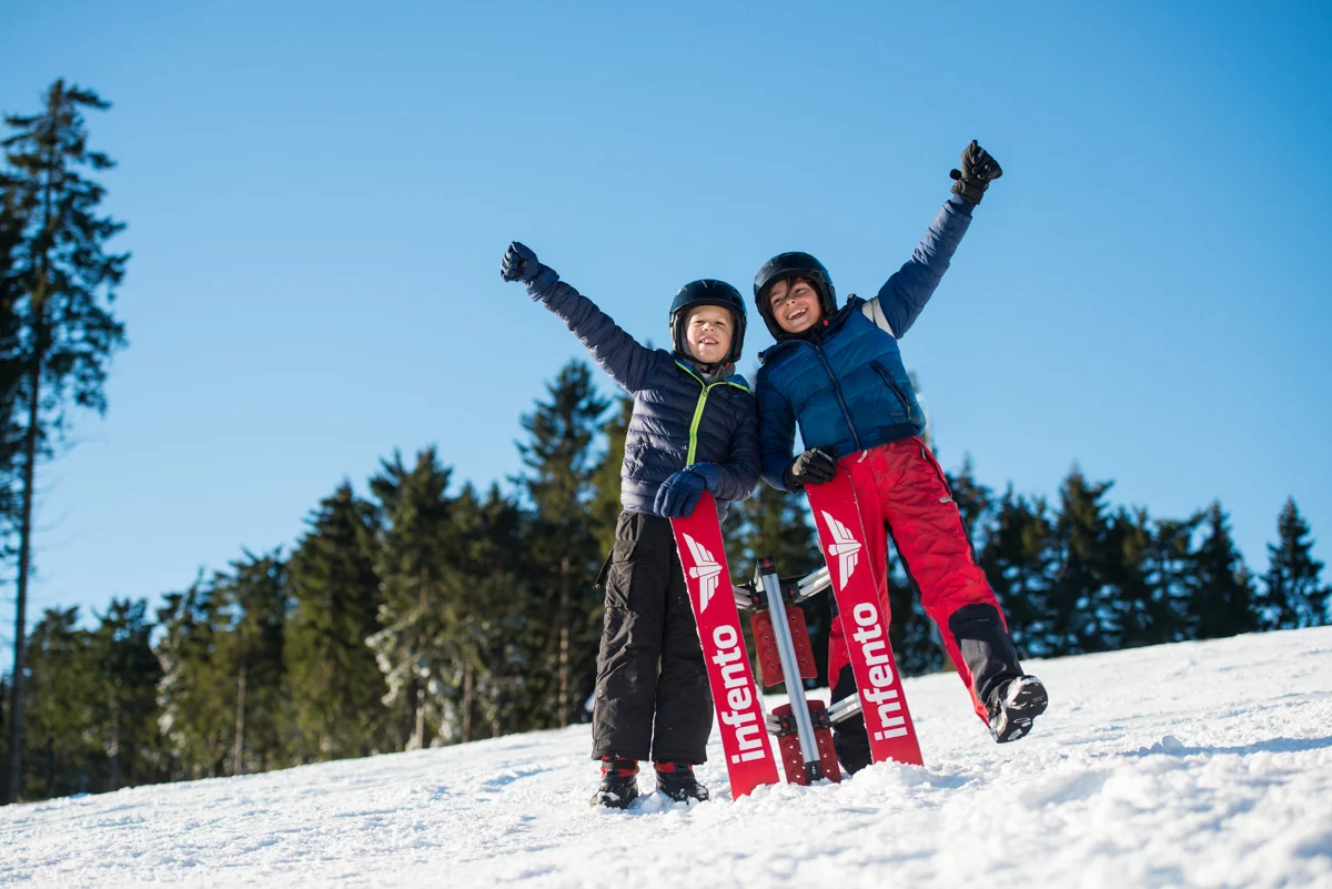The Infento Supersledge includes two seats and two skis
