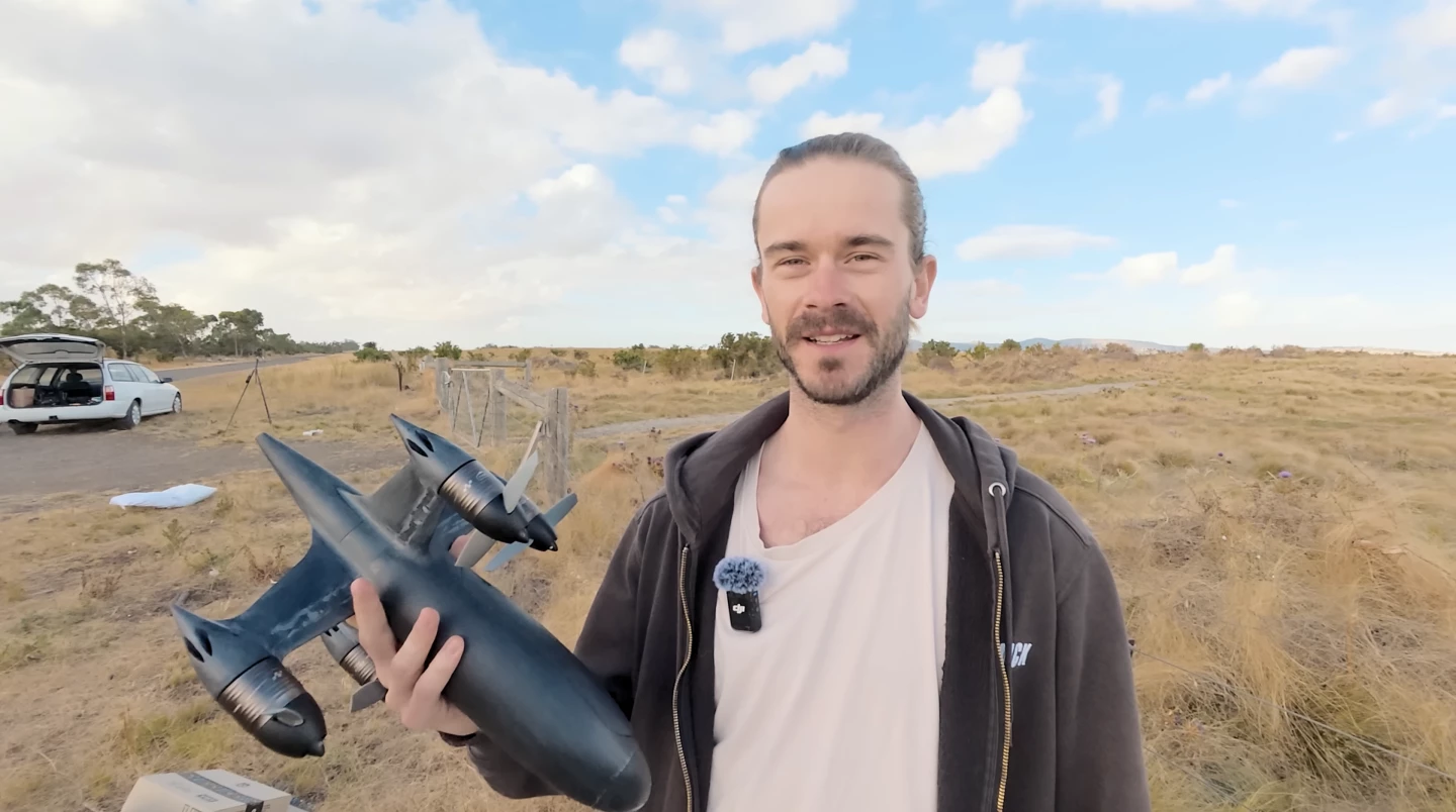 Benjamin Biggs and his 411-mph record holder (for now)