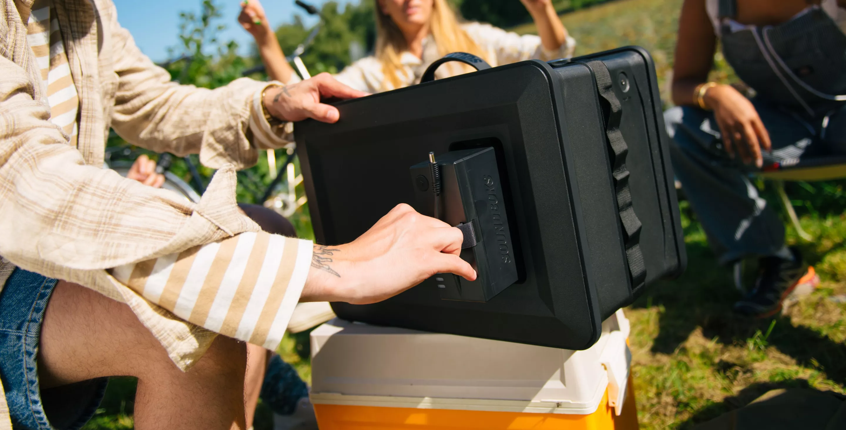 The Batteryboks 2 module can be removed for hot-swap potential, and is compatible with both the new Go speaker and the more powerful Gen 3 Soundboks