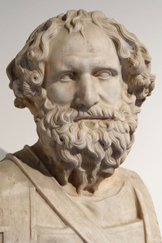 Sculpture of Archimedes, the great mathematician