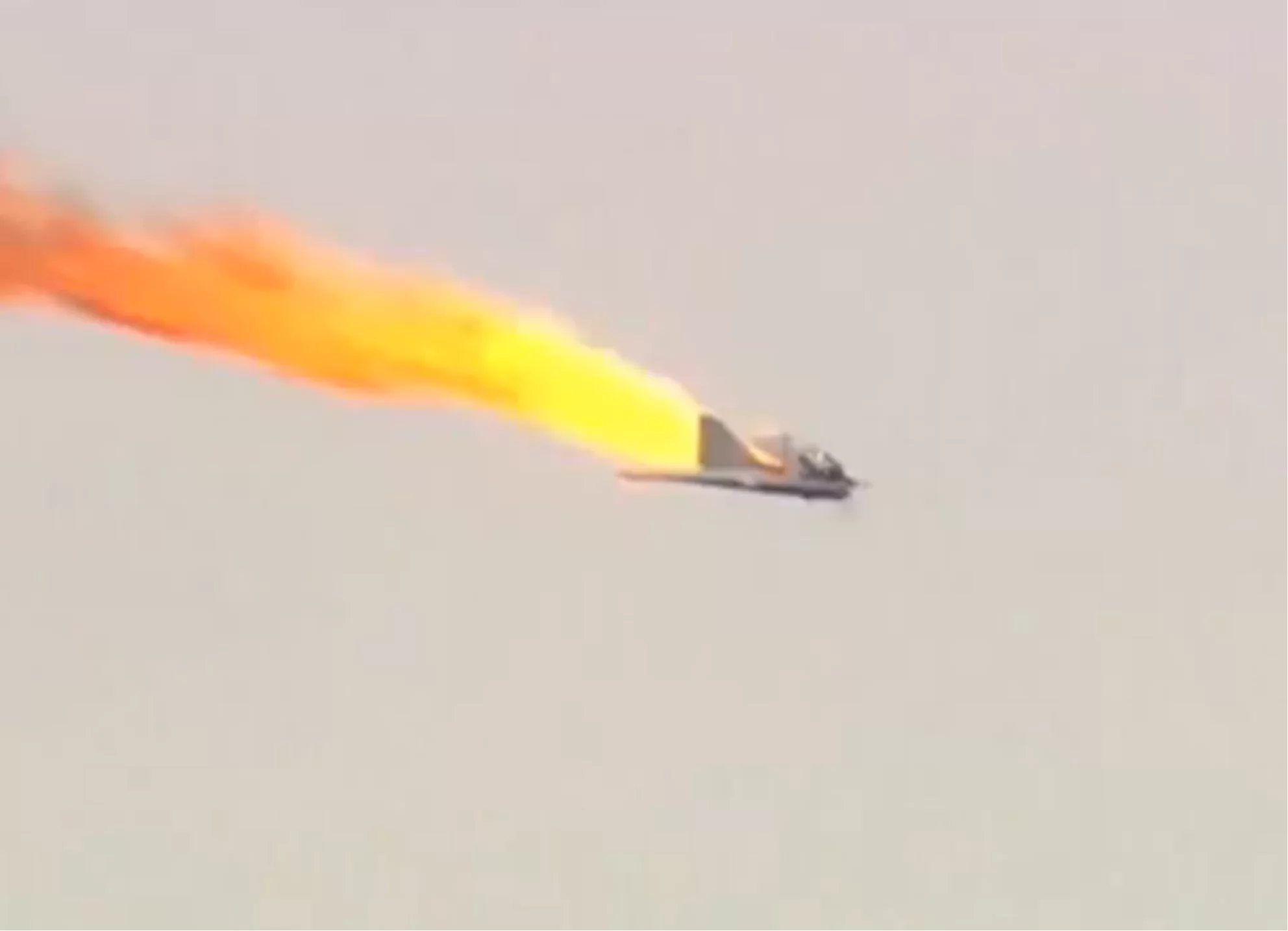 A drone being shot down by LaWS