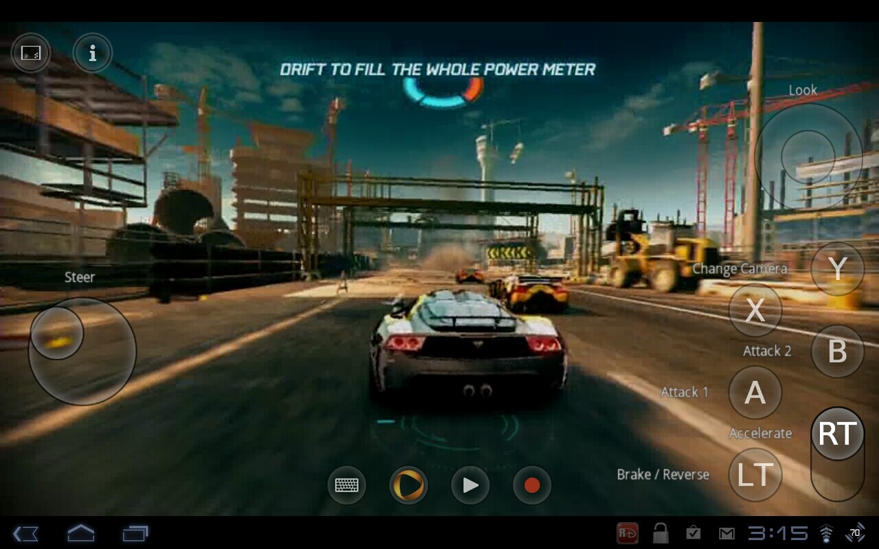 Playing a driving game is almost impossible with the touch controls