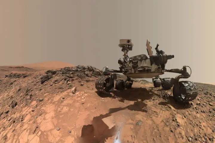 Selfie taken by the Mars Rover Curiosity at a site called Murray Buttes