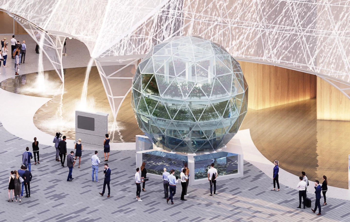 Artist render of the completed