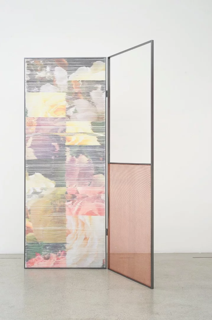 Margo Wolowiec uses a traditional loom to weave images gathered from digital sources and social media