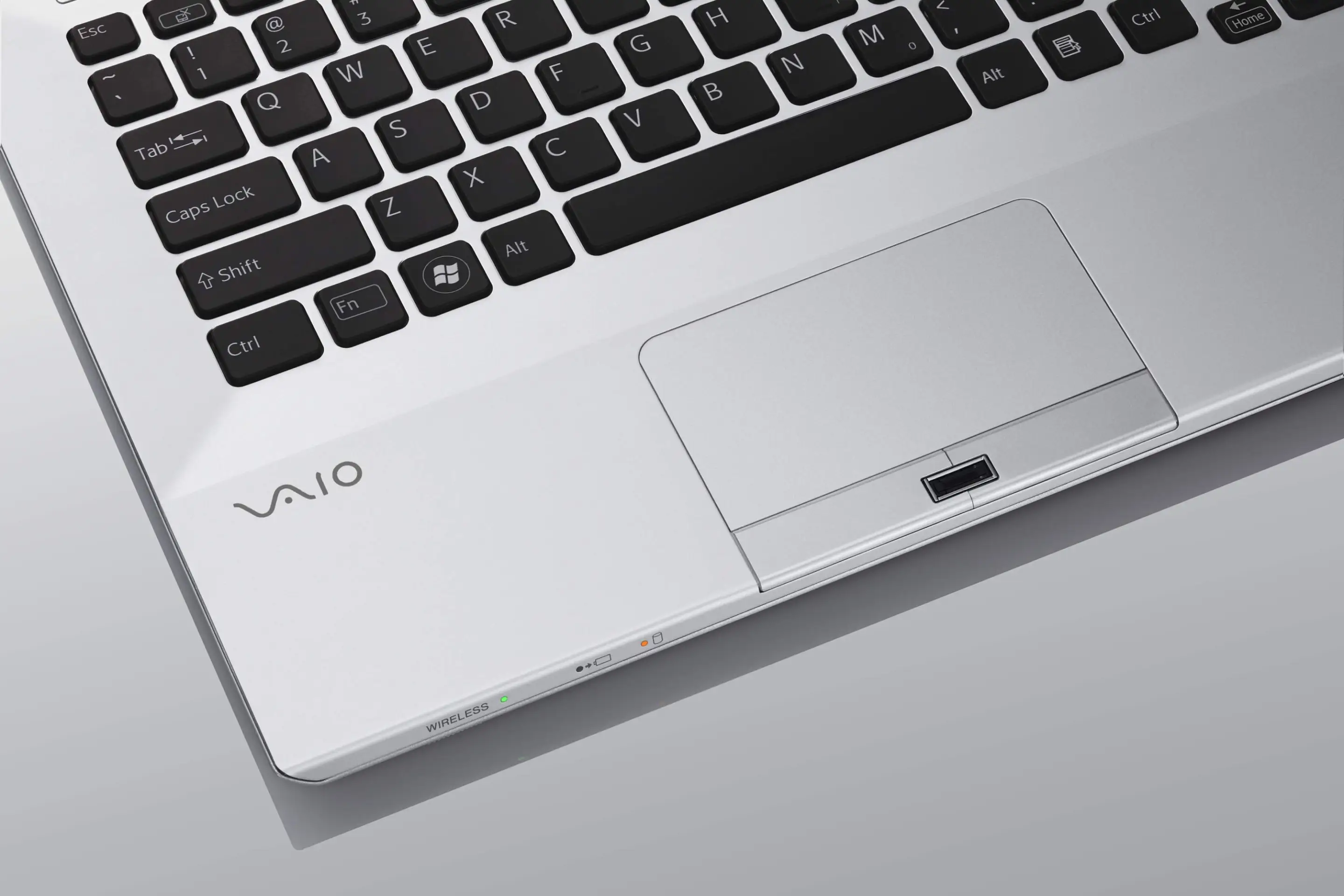 The VAIO S features a backlit keyboard and gesture touchpad