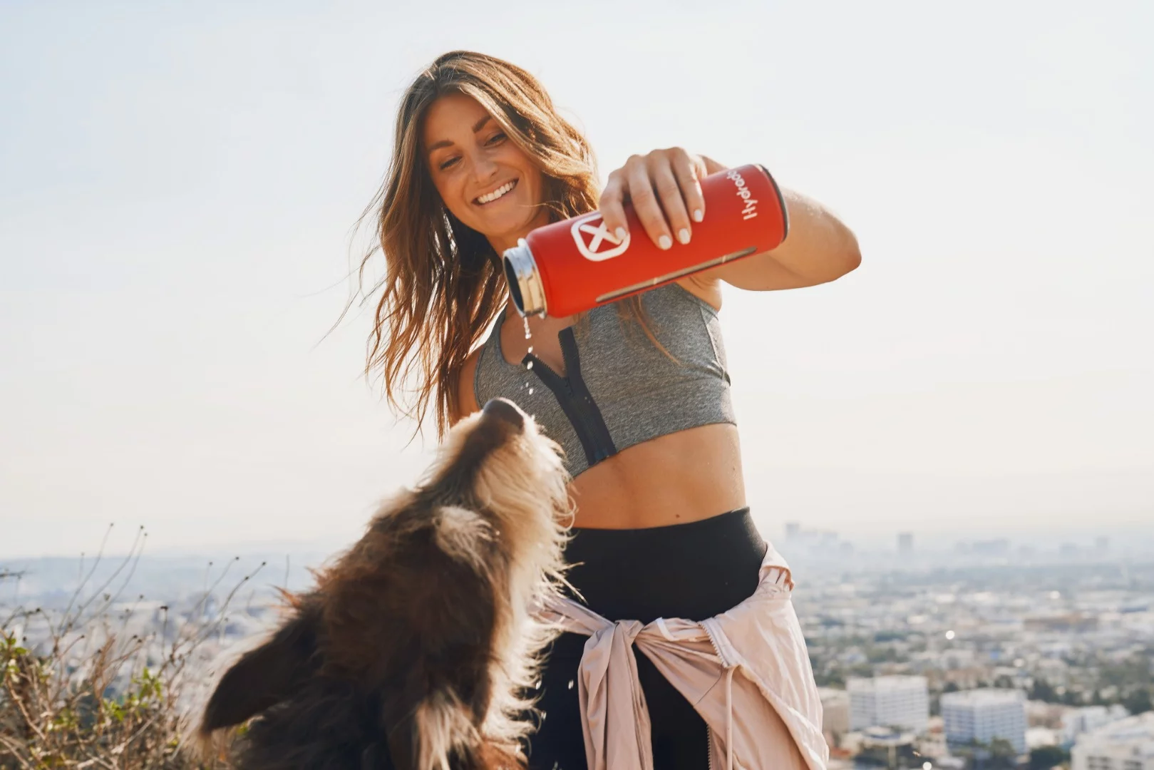 Hydrade is smart enough to know when it's you drinking the water, and when you're pouring it out (or giving the dog a drink)