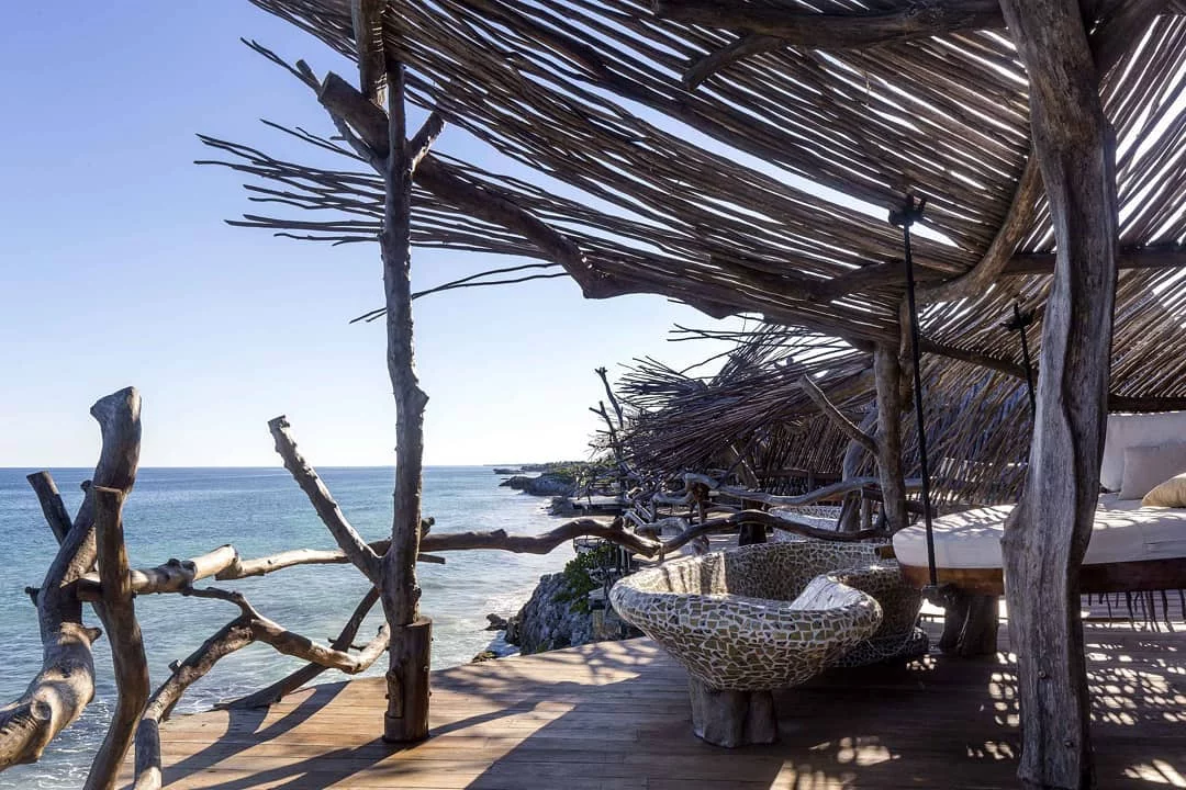 A villa at the Azulik Resort in Tulum, Mexico, home to the newly opened IK Lab art gallery