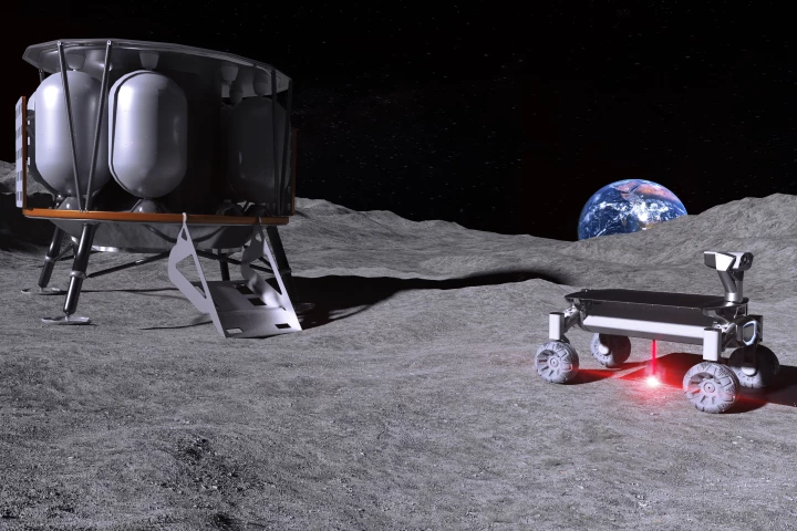 Artist's concept of Moonrise in operation on the lunar surface