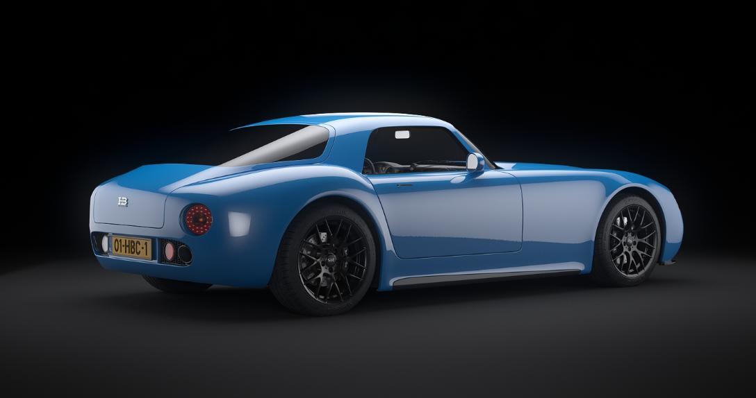 The HB Coupé is very light thanks to a carbon fiber monocoque