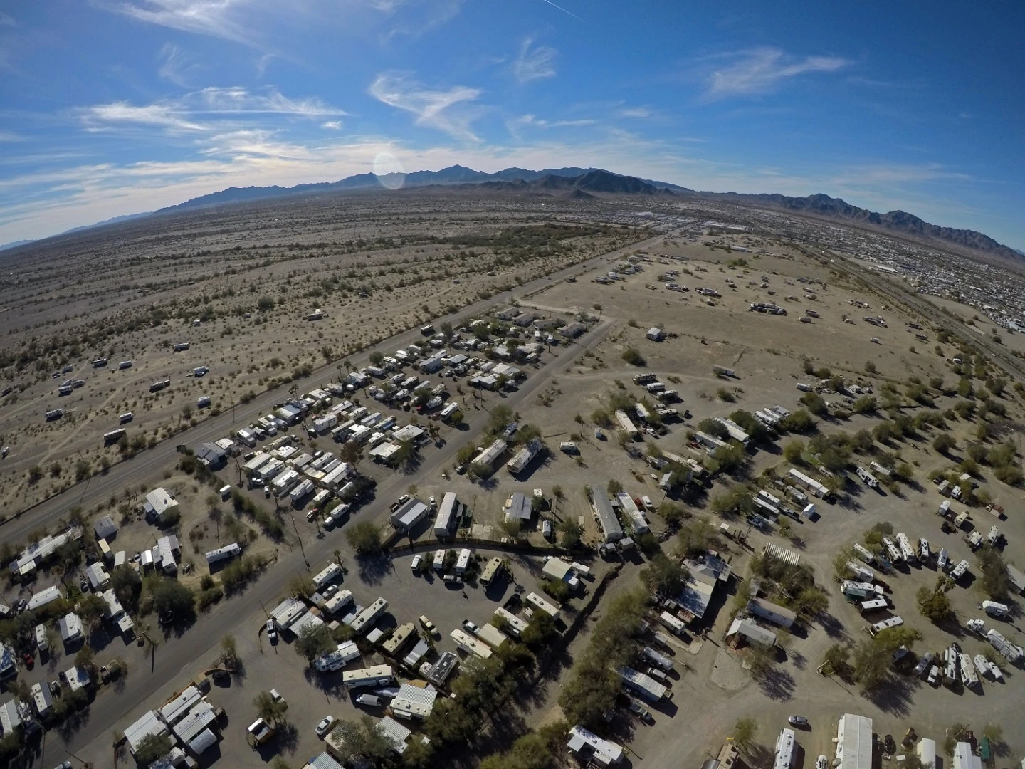 "I'd never seen so many RV's in a single location – thousands dotted the landscape as far as I could see into the desert and on the mountain sides"