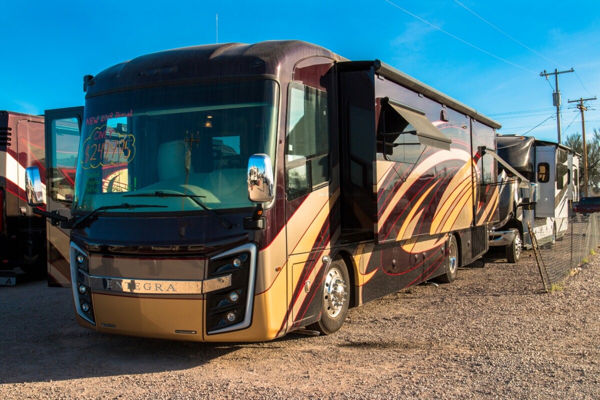The Entegra Insignia was among the most luxurious of the campers at the show