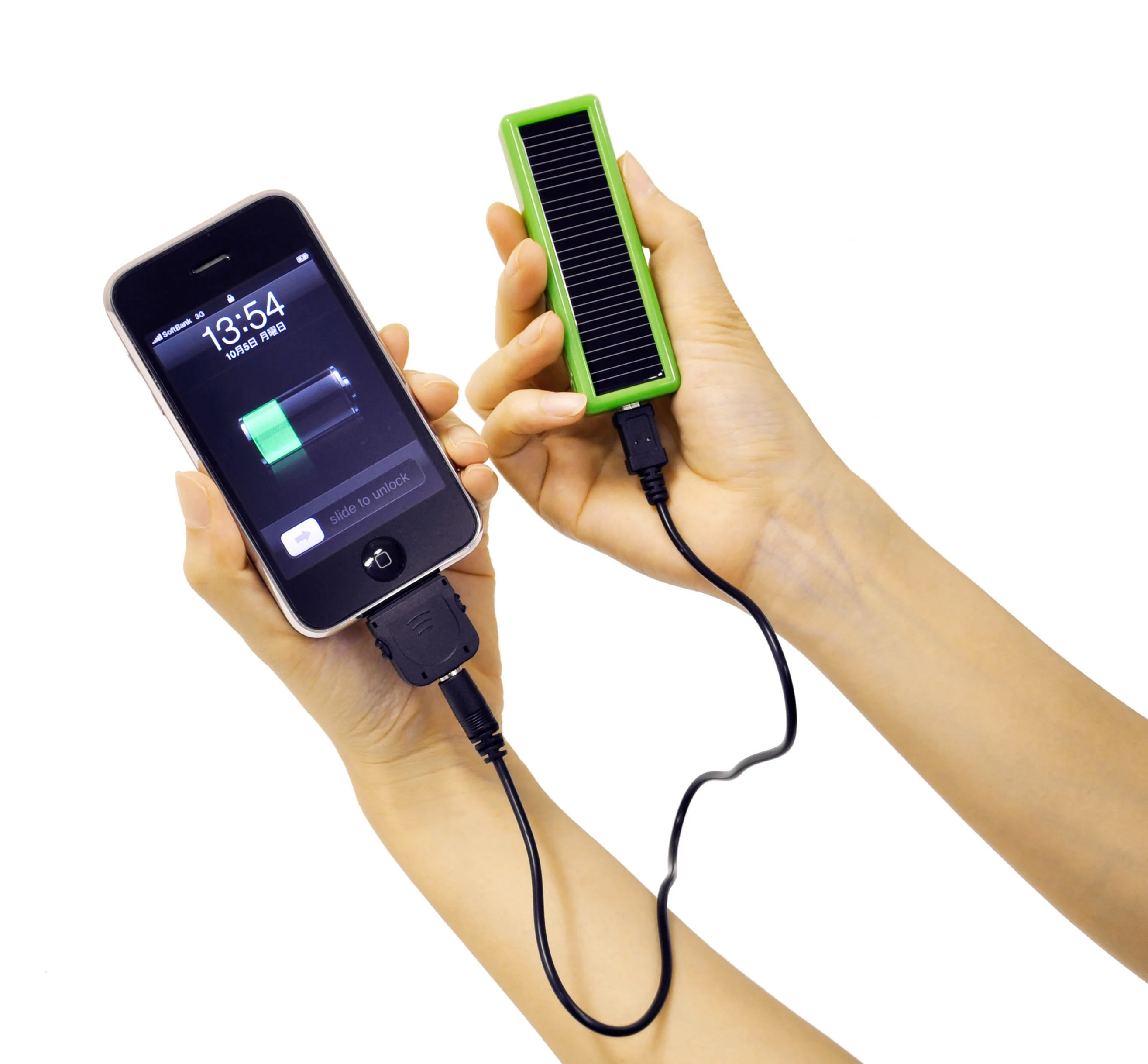 The iCharge Eco is a three-way charger - solar, AC and USB. It comes in two models, a smaller Lite version and the larger DX