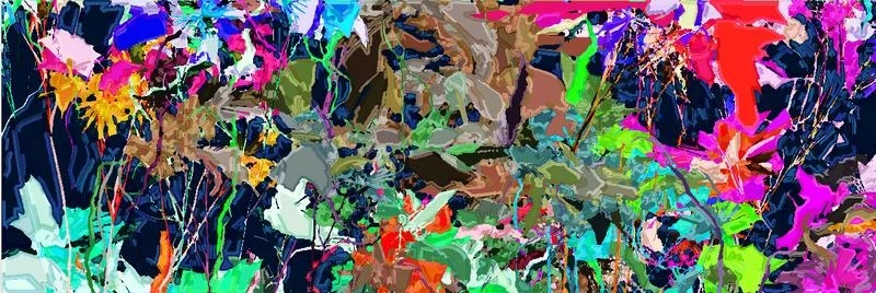 A far more recent painting by AARON, Wasteland, from 2007