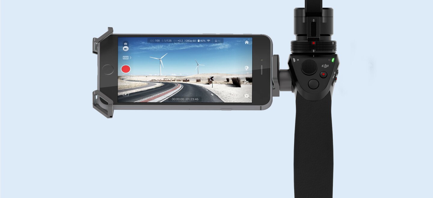 DJI Osmo - clever camera clip gives you a live view screen