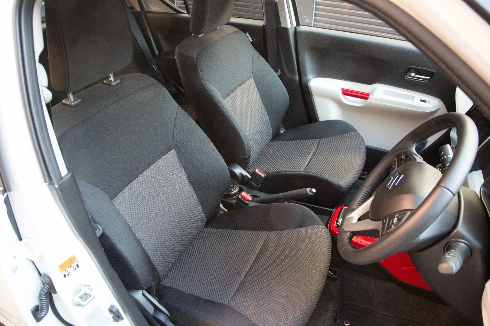 Soft, squidgy seats in the Suzuki Ignis