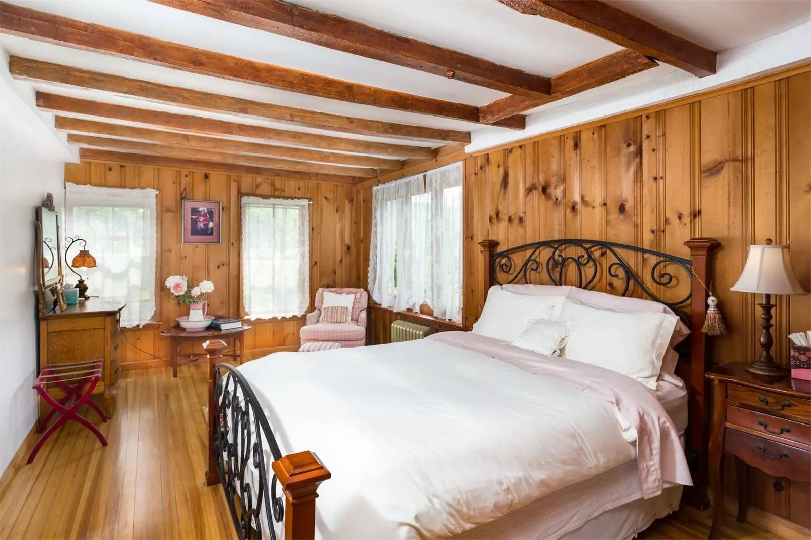 Bedroom inside the Tyringham Gingerbread House estate