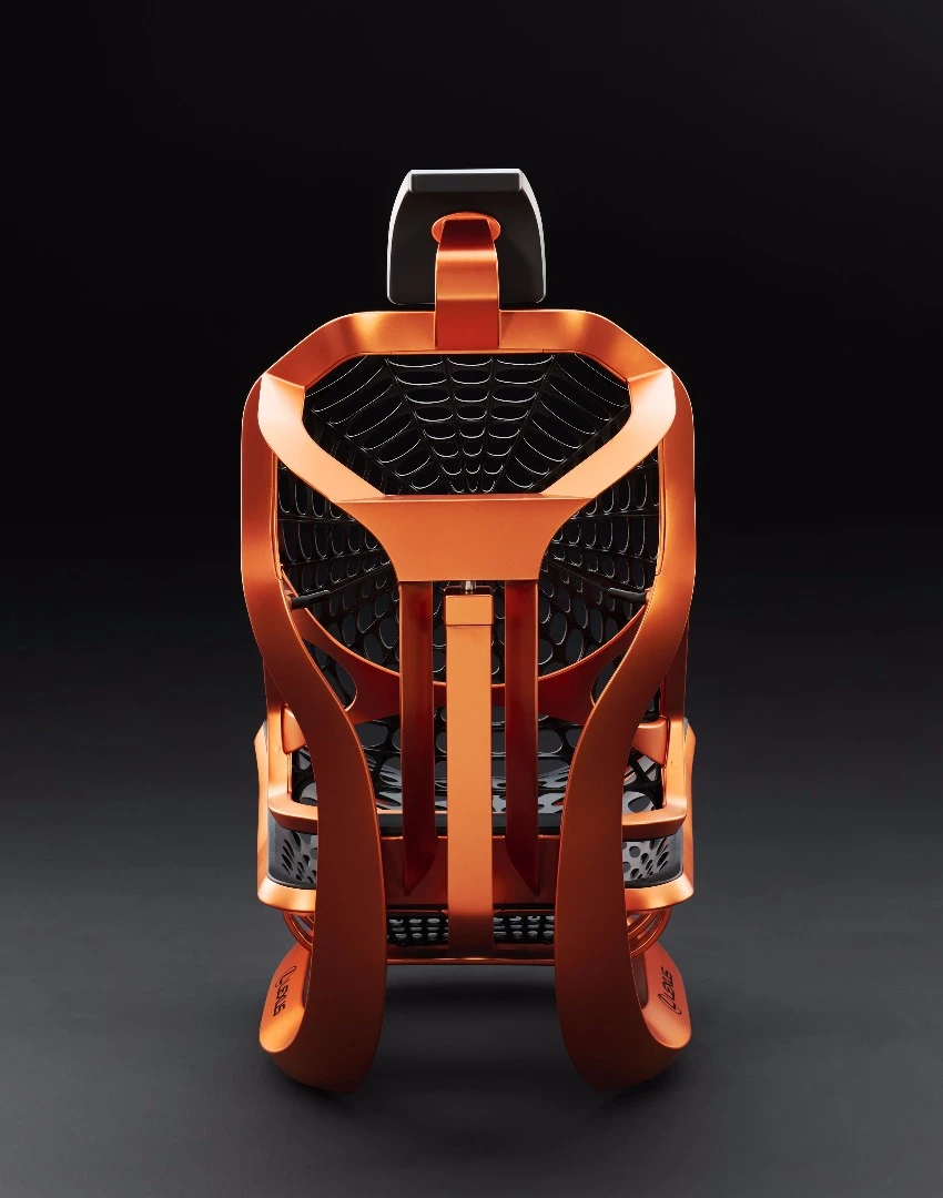 The slim, skeletal seat is also designed to save weight