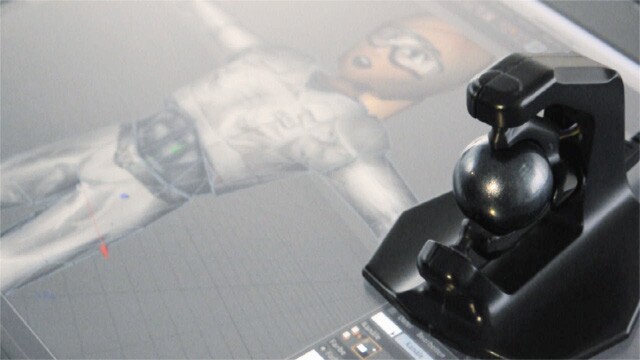 The 3D-Sperical-Mouse can be used to push, pull, twist, zoom and lift objects within 3D workspace