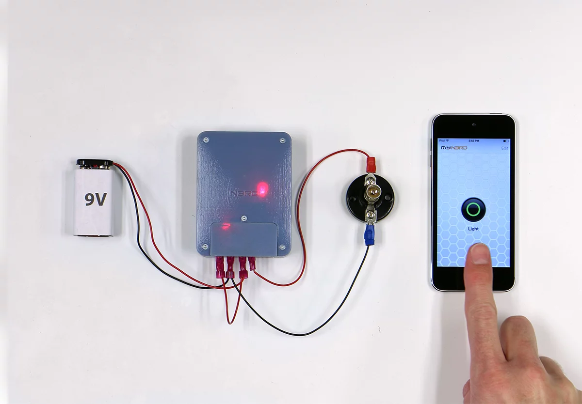Momentary switch in the off position