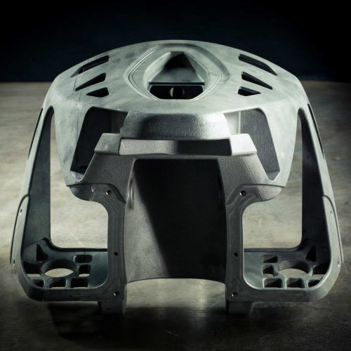Vins Duecinquanta: tank section with integrated air intakes. Also houses the radiator