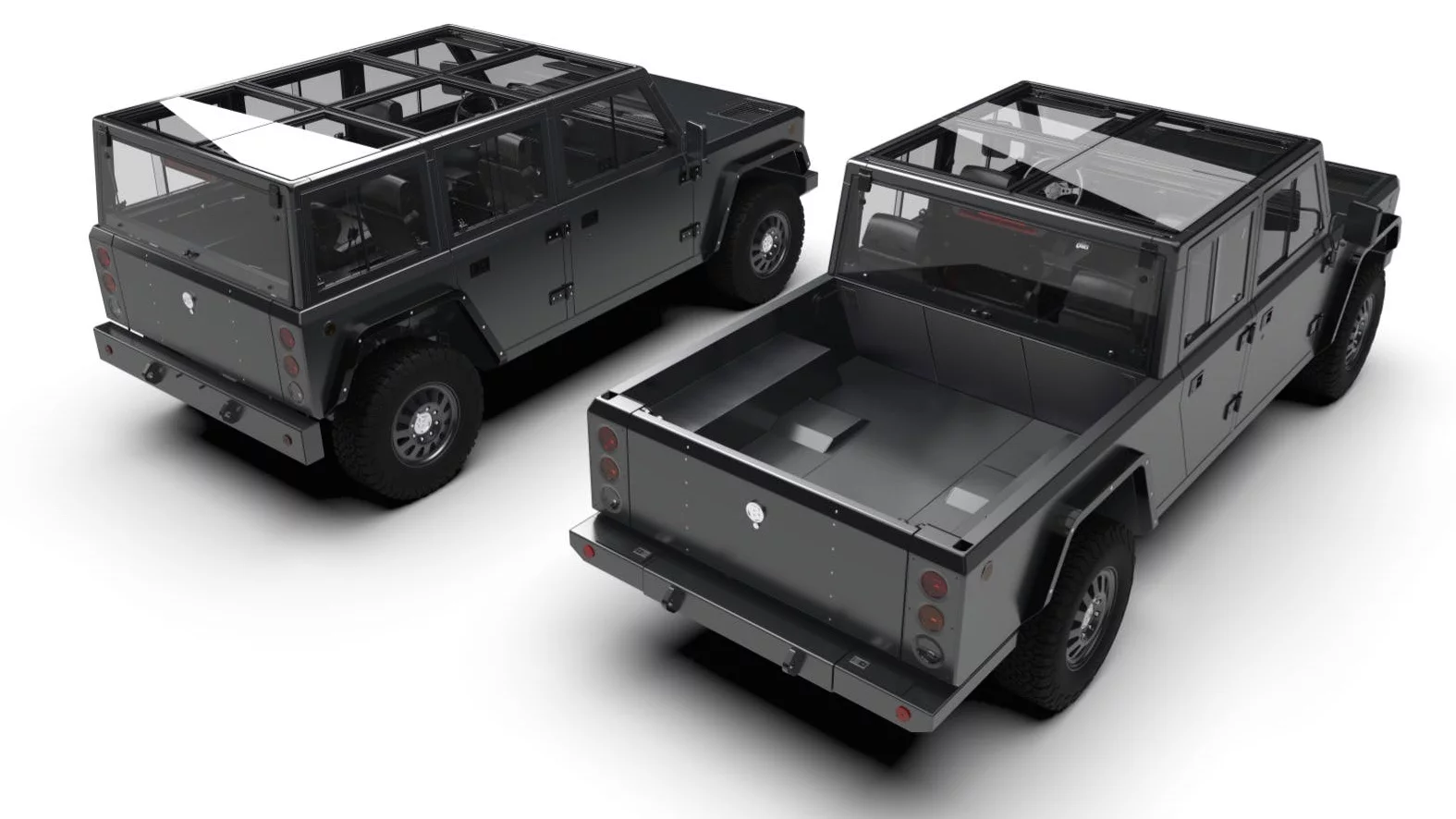 The glass roofs are an interesting touch but feel a little out of place on hard-edged, no-nonsense off-road/work trucks