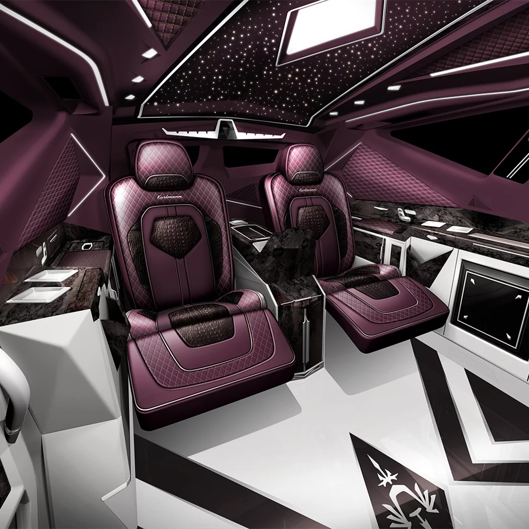 Karlmann King: luxury interior in white and purple