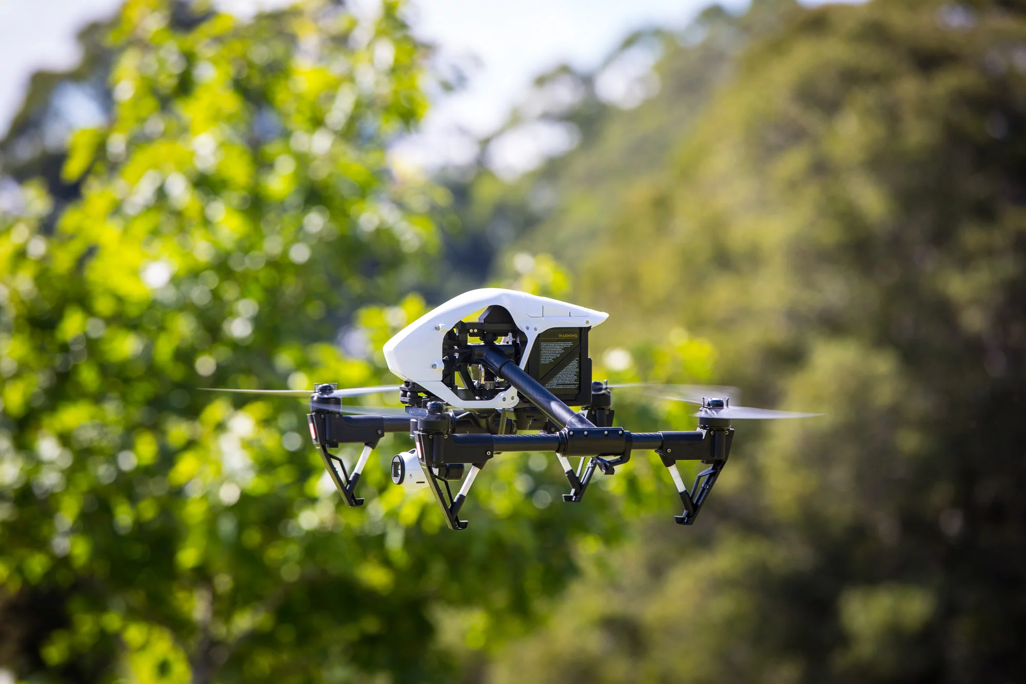 DJI Inspire 1 prepares to land (Photo: Noel McKeegan/Gizmag.com)