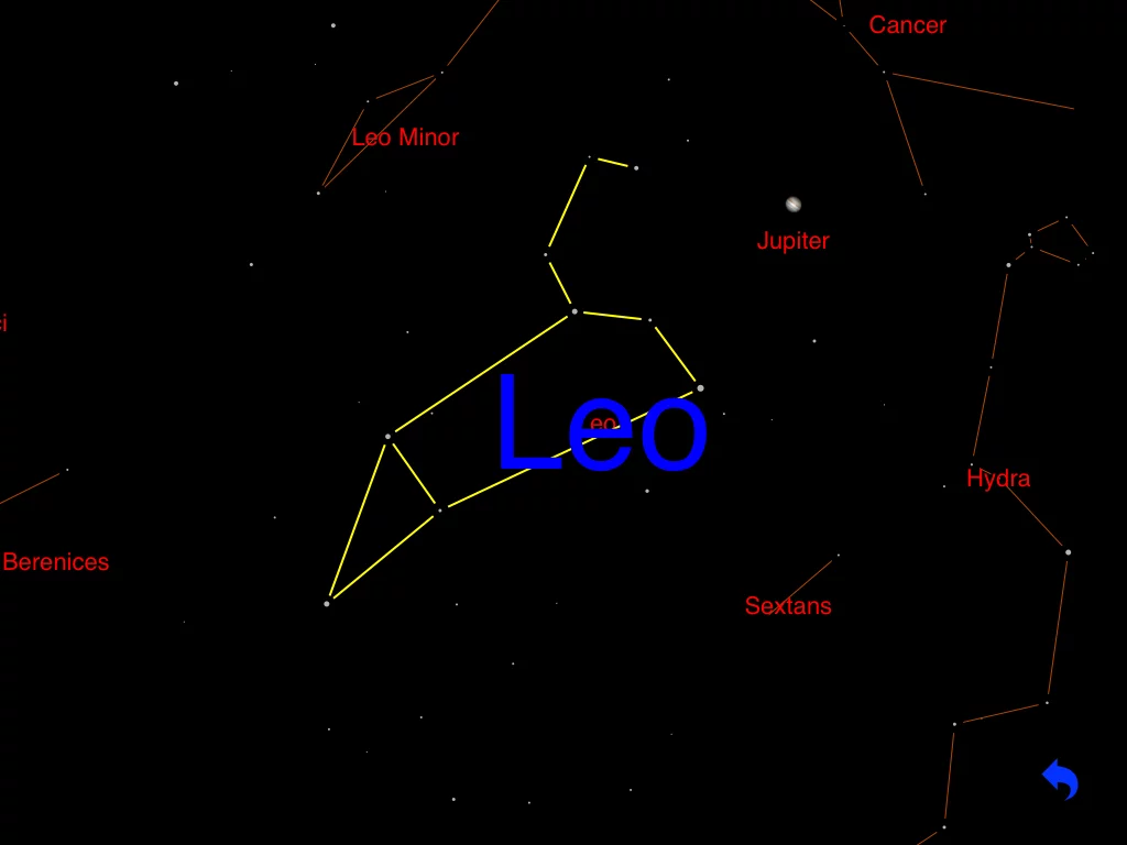 All 88 constellations are included in the app database