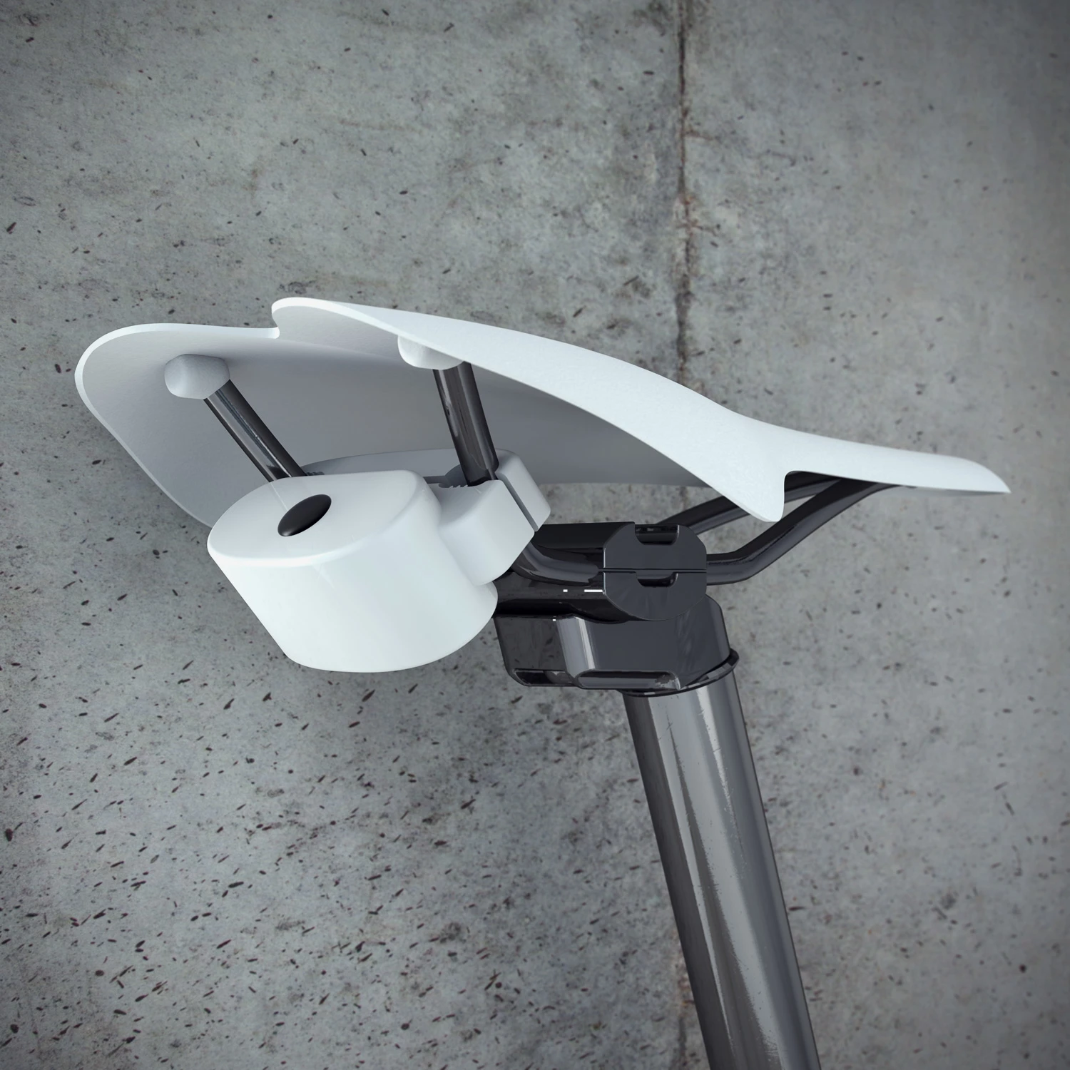 The RFID Bikealarm attaches to a saddle and emits a 120 dB alarm sound when it detects movement