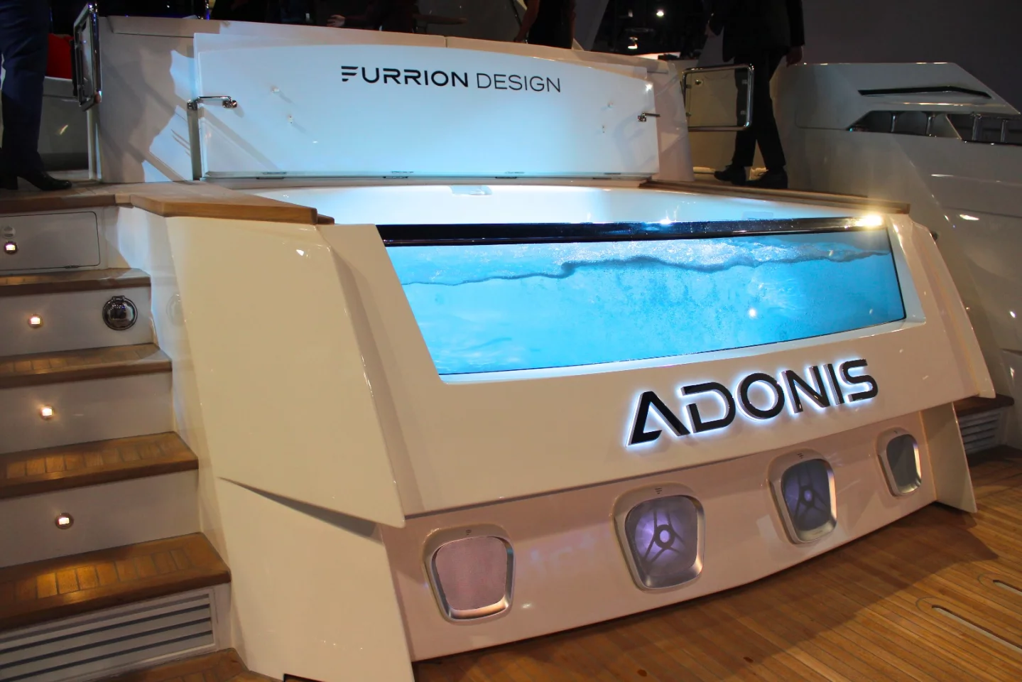 We didn't think it polite to jump in the hot tub, but after a long day walking CES, it was certainly tempting