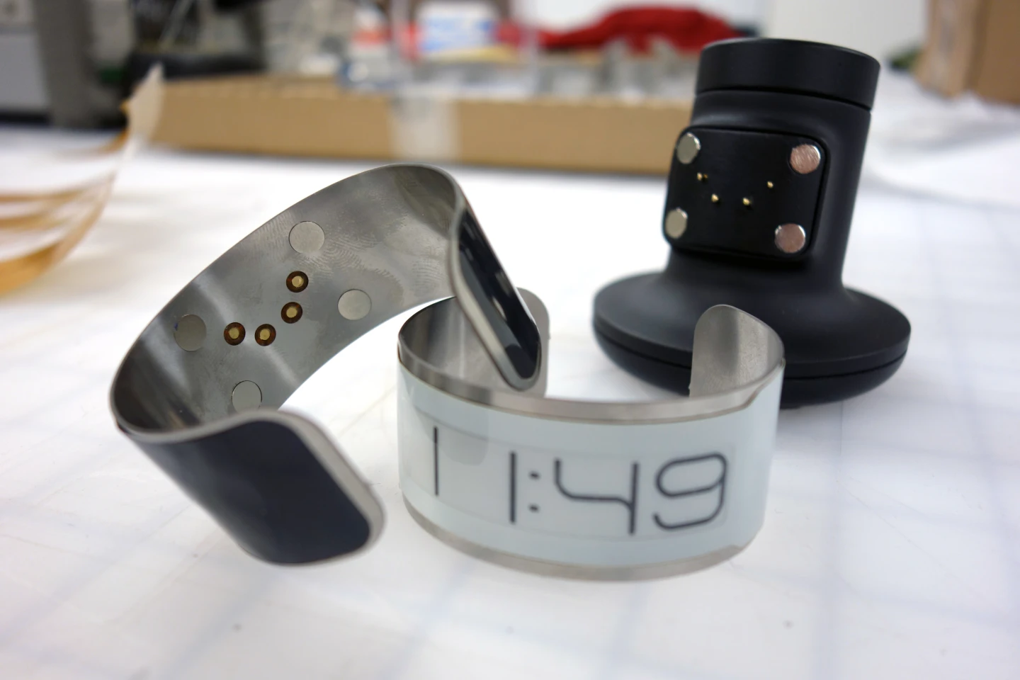 Central Standard Timing has included a pledge level on Kickstarter where backers can receive one white-on-black CST-01, one black-on-white version and a charge dock