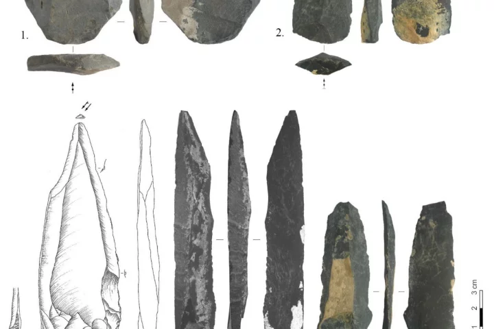 A selection of tools found at the Mongolian site Tolbor-16