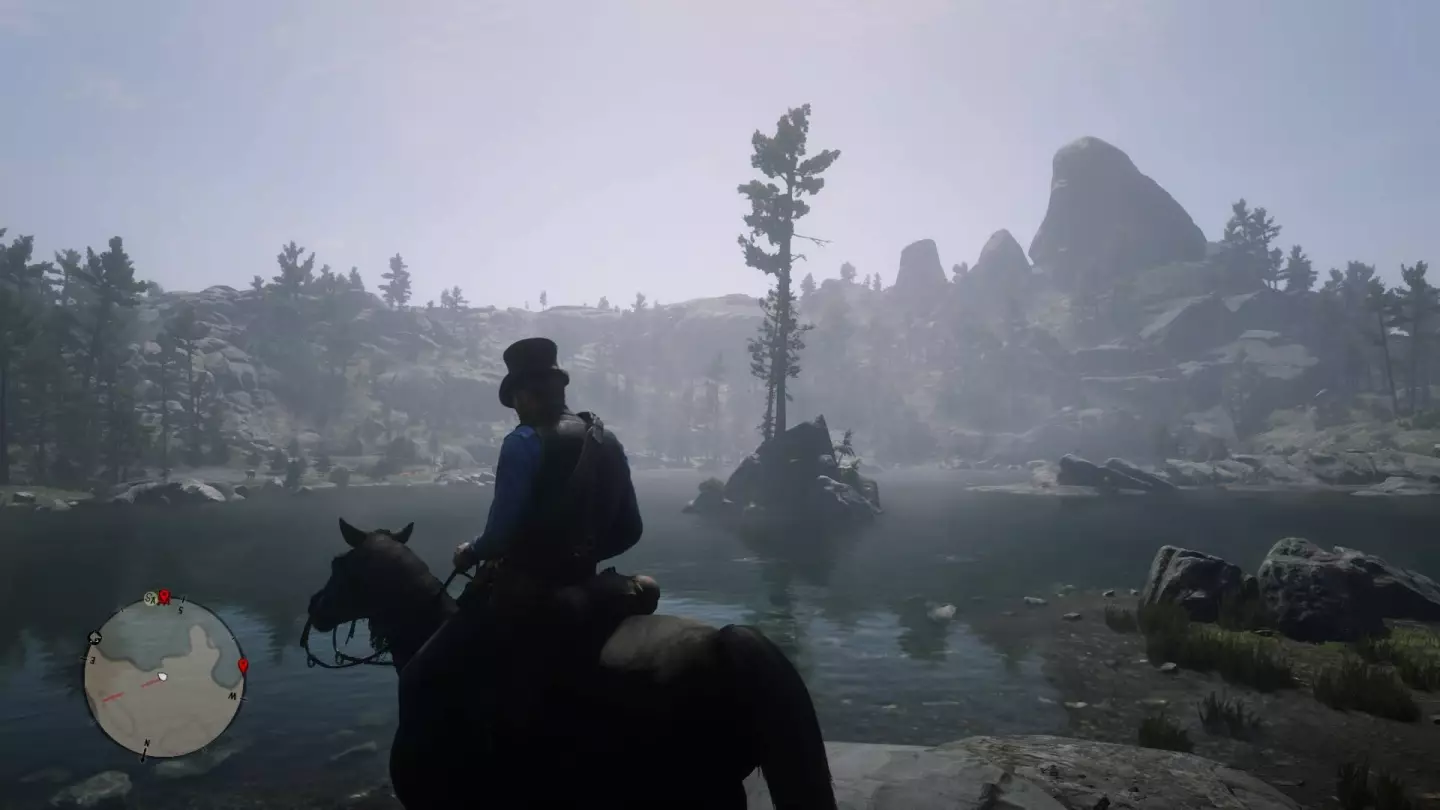 Once you arrive it's easy to spot the island shown on the map