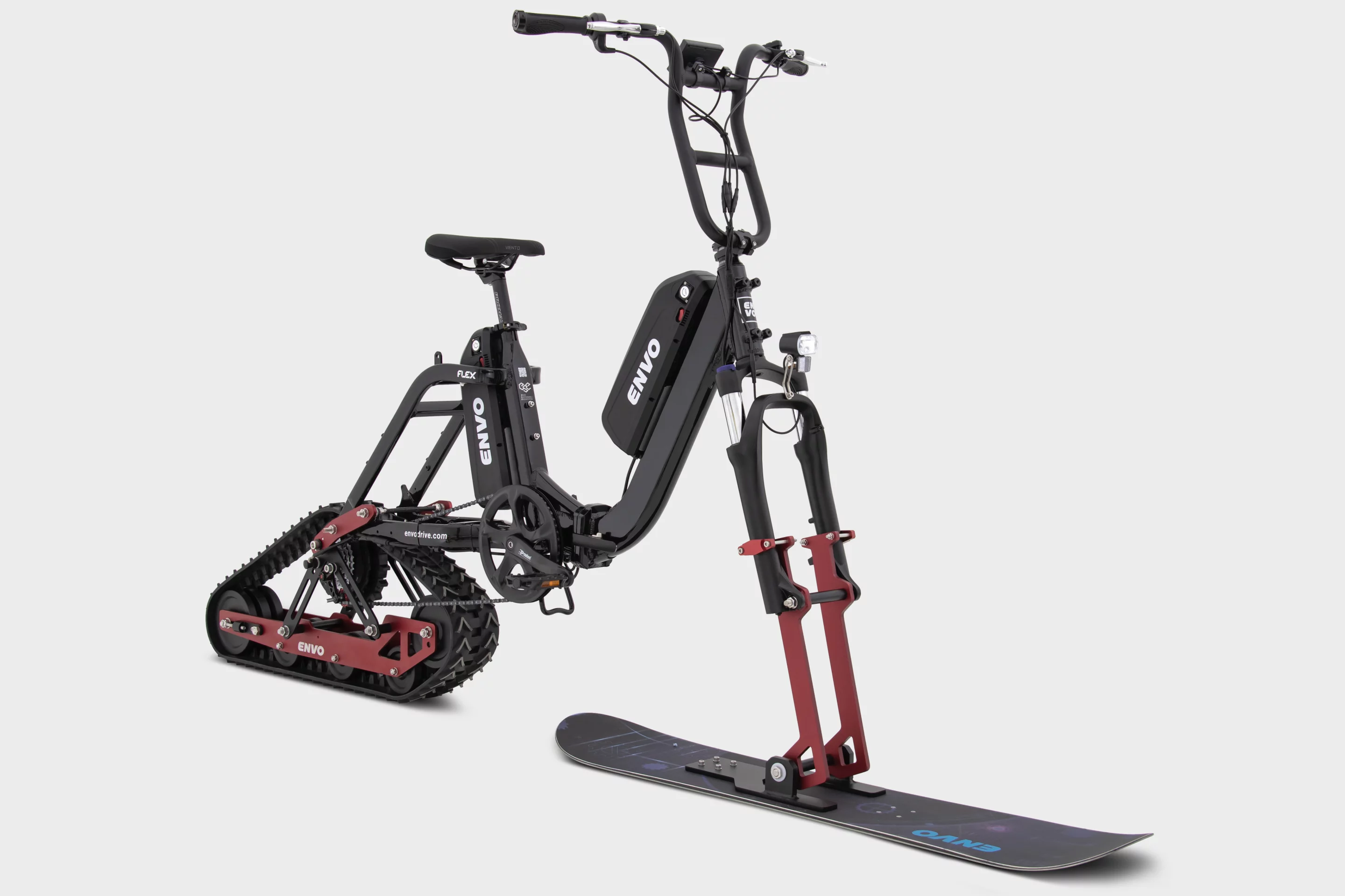 The Flex Snowbike should be available to buyers later this month