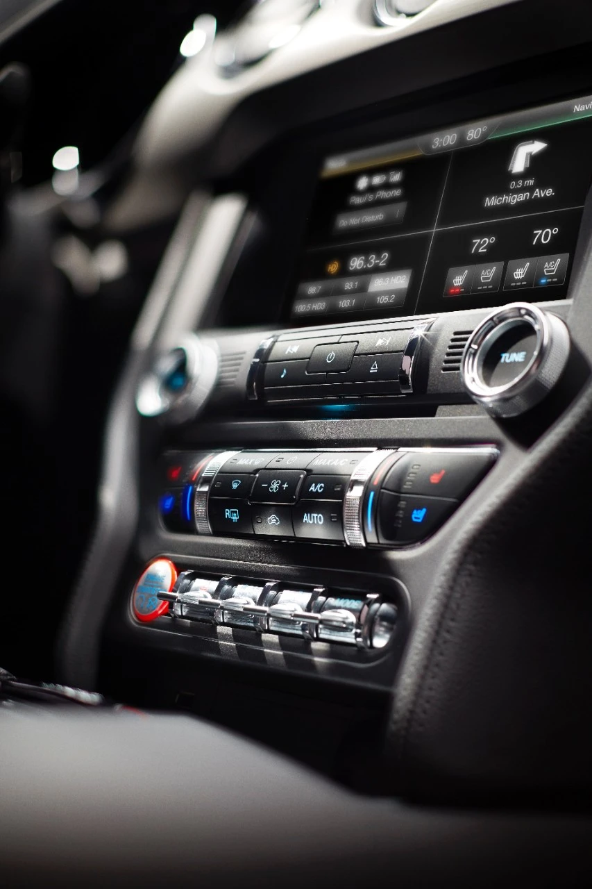 The new Mustang has a Ford SYNC system