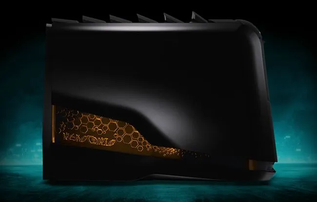 Alienware Aurora features user-customizable outer lighting composed of eight different "alien effect" zones around the chassis