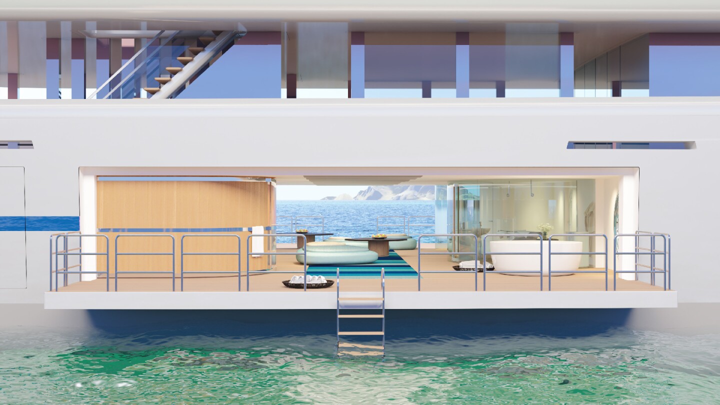 Relax in the spa or take a dip in the water