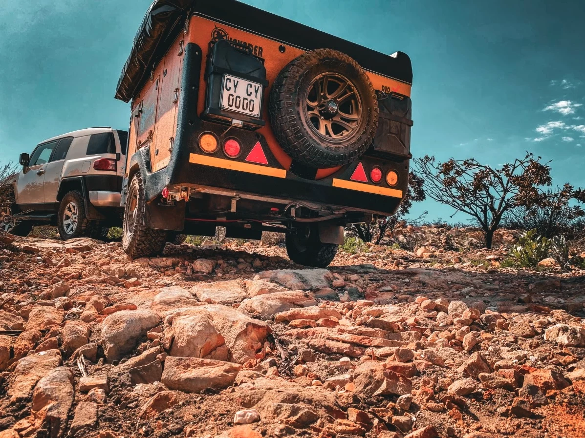 The Toyota FJ Cruiser and Duo X makes short work of this rock garden