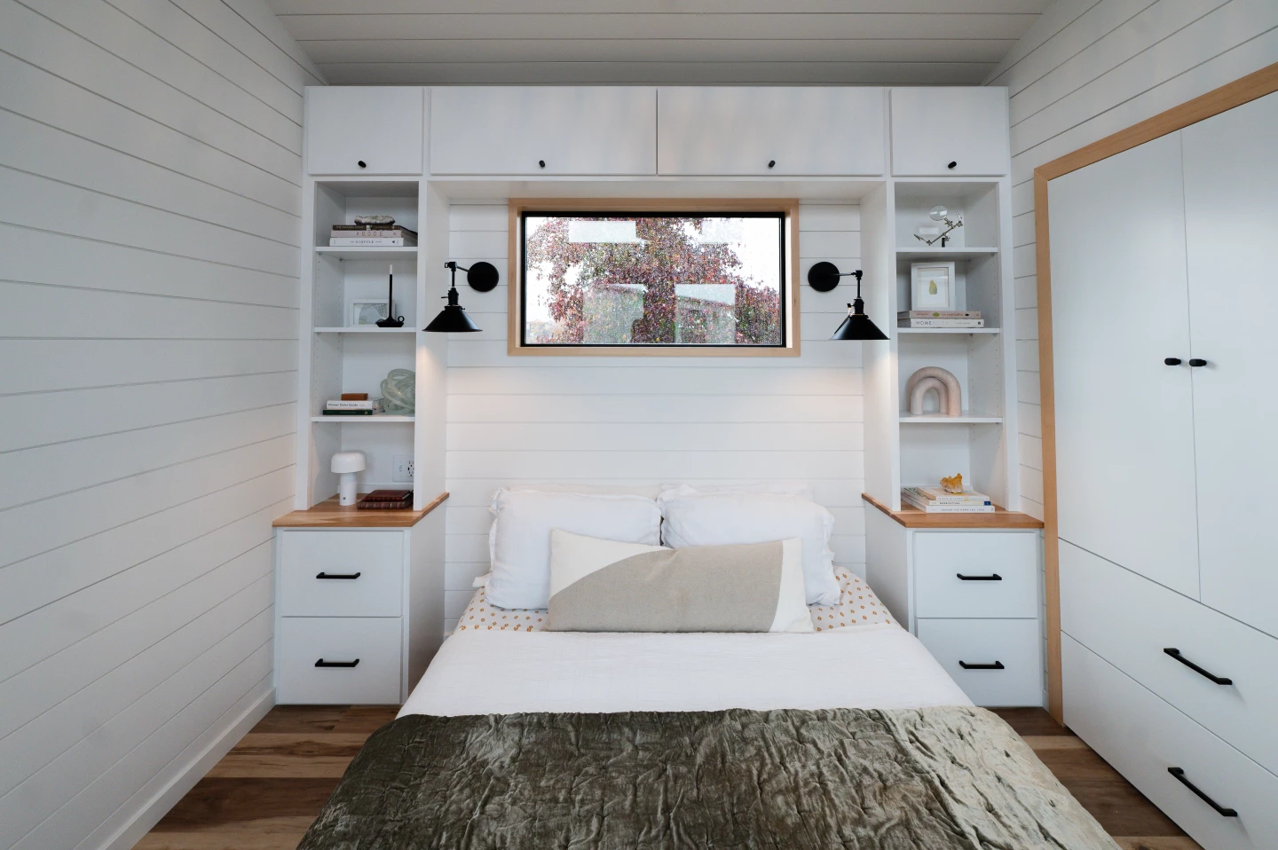 The Urban Park Max 37's bedroom has lots of integrated storage space