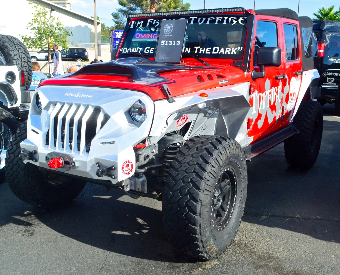 Topfire makes the Wrangler angry